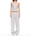 Lioness Cobain Corset Top In Ivory Stripe In Gray