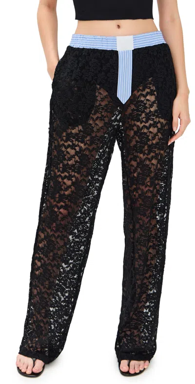 Lioness Cobain Lace Pants Onyx In Black