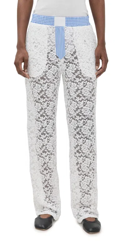 Lioness Cobain Lace Pants Porcelain In White