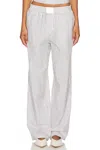 Lioness Cobain Pant In Ivory Stripe In White