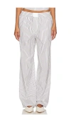Lioness Cobain Pant In Ivory Stripe In White