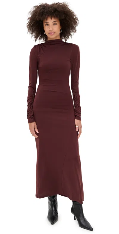 Lioness Contour Maxi Dress Chocolate In Brown