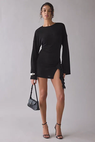 Lioness Cosmic Mini Dress Obsidian In Black