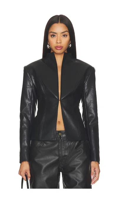 Lioness Cosmopolitan Faux Leather Jacket In Vinyl