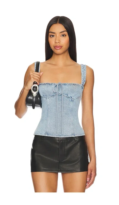 Lioness Daydream Corset In Classic Denim