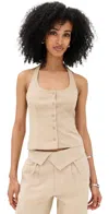 Lioness Daydream Halter Top Deep Wheat In Neutral