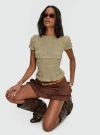 Lioness Deei Double Ruffle Mini Skort In Chocolate