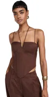 Lioness Del Gato Corset Chocolate In Chocolate