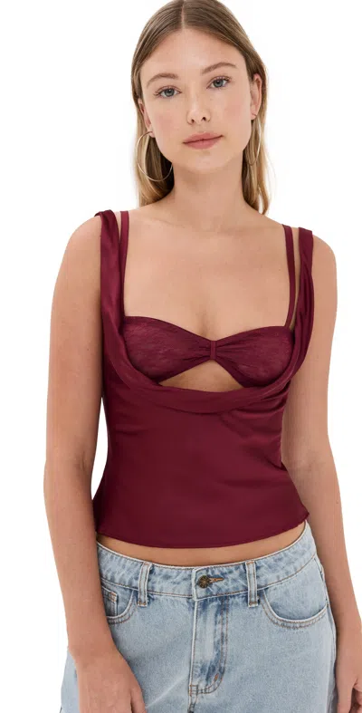 Lioness Delilah Top Burgundy