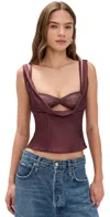 Lioness Delilah Top Garnet In Brown