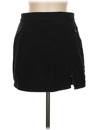 Pre-owned Lioness Denim Skirt In Black