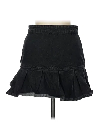 Lioness Denim Skirt In Black