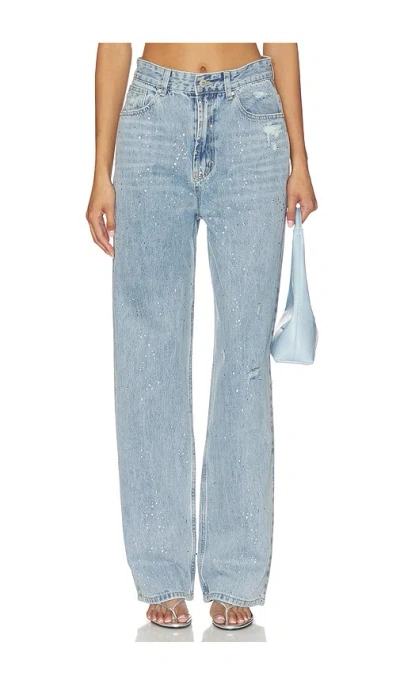 Lioness Diamante Jeans In Blue
