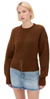 Lioness Dion Knit Pullover Chocolate In Chocolate