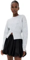 Lioness Dion Knit Sweatshirt Grey In Grey