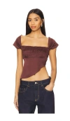 Lioness District Top In Garnet