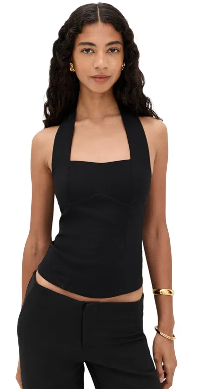 LIONESS DOLLHOUSE HALTER TOP ONYX