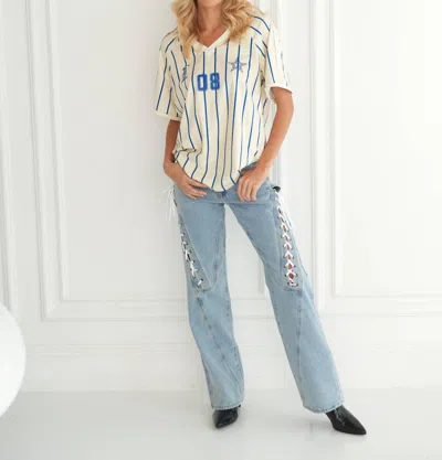 Lioness Dollhouse Jeans In Washed Blue