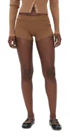 Lioness Dollhouse Knit Shorts Mocha Mousse In Brown