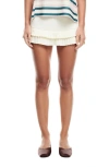Lioness Double Ruffle Miniskort In Soft Lemon