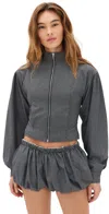Lioness Eclipse Jacket Onyx Plaid In Gray