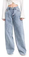 Lioness Eivissa Baggy Jeans In Faded Denim