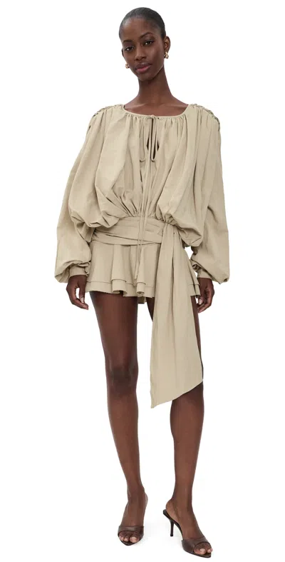 Lioness Elements Mini Dress Beige In Sand