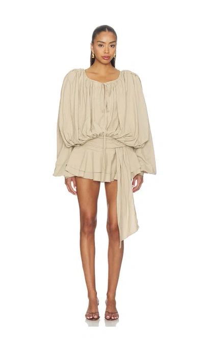 Lioness Elements Mini Dress In Brown