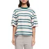 Lioness Emerging Stripe Oversize T-shirt In Green Stripe