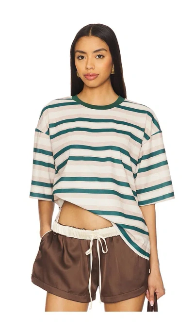 Lioness Emerging Tee In Green Stripe