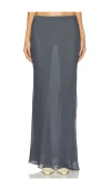 Lioness Endless Maxi Skirt In Grey