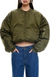 Lioness Essential Crop Bomber Jacket In Green