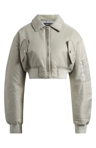 Lioness Essential Crop Bomber Jacket In Matcha