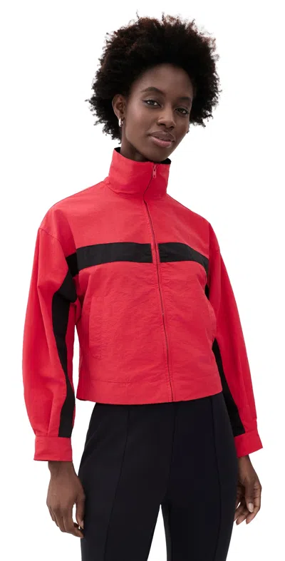 Lioness Essential Funnel Neck Windbreaker Jacket In Red