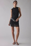 Lioness Ethereal Onyx Semi-sheer Jersey Cowl Hooded Mini Dress In Onyx, Women's At Urban Outfitters In Black