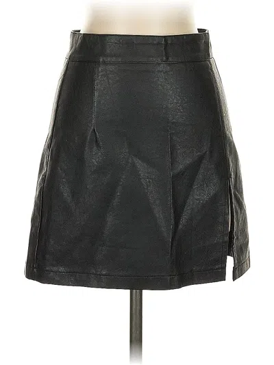 Pre-owned Lioness Faux Leather Skirt In Black