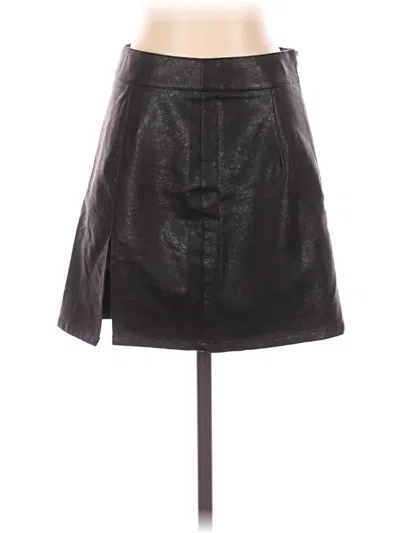 Pre-owned Lioness Faux Leather Skirt In Black