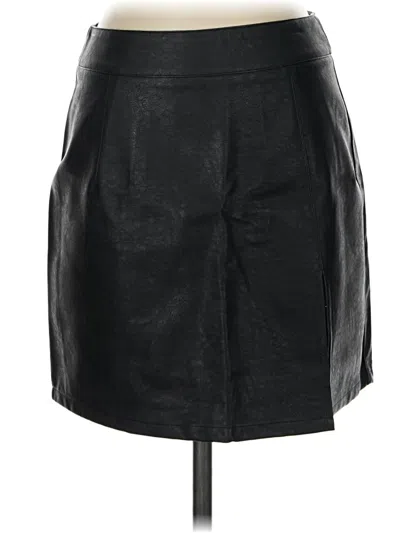 Pre-owned Lioness Faux Leather Skirt In Black