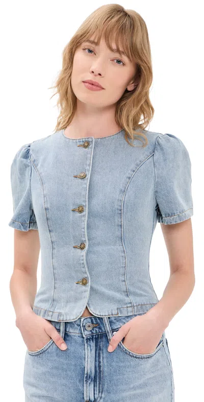 Lioness Femme Blouse Light Denim In Blue