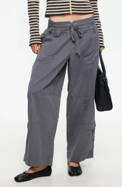 Lioness Fever Cotton Cargo Pants In Gray