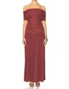 Lioness Field Of Dreams Brock Dress In Brick Red In Red