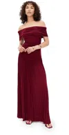 Lioness Field Of Dreams Maxi Dress Burgundy In Burgundy