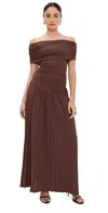 Lioness Field Of Dreams Maxi Dress Coffee