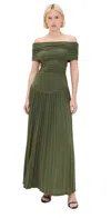 Lioness Field Of Dreams Maxi Dress Olive In Olive