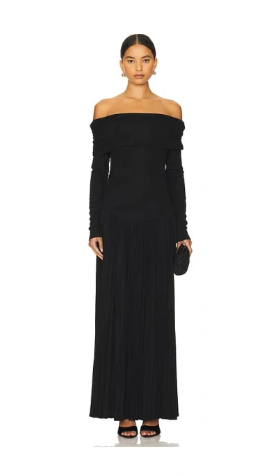 Lioness Field Of Dreams Maxi Dress In Onyx