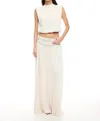Lioness Womens Field Of Dreams Crop Top Pleated Maxi Skirt In White