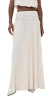 Lioness Womens Field Of Dreams Crop Top Pleated Maxi Skirt In Ivory