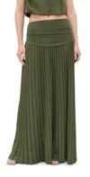 Lioness Field Of Dreams Maxi Skirt Olive In Olive