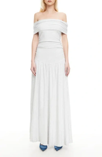 LIONESS LIONESS FIELD OF DREAMS OFF THE SHOULDER MAXI DRESS