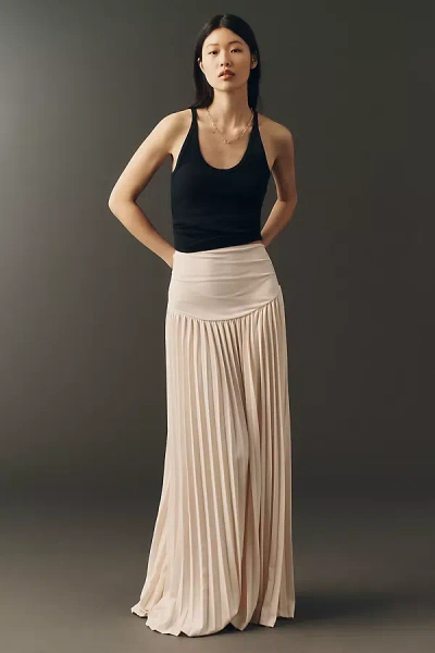 Lioness Field Of Dreams Pleated Maxi Skirt In White